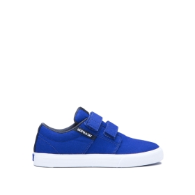 Supra STACKS II V Lave Sneakers Barn Kongeblå/Marineblå/Hvite | NO-48848